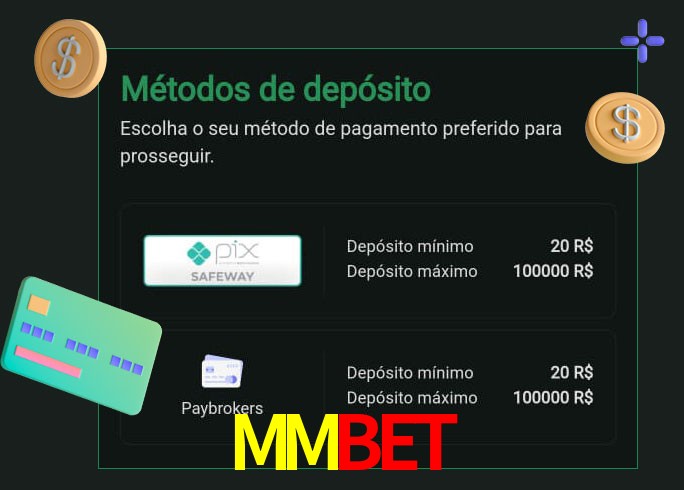 O cassino MMbet oferece uma grande variedade de métodos de pagamento
